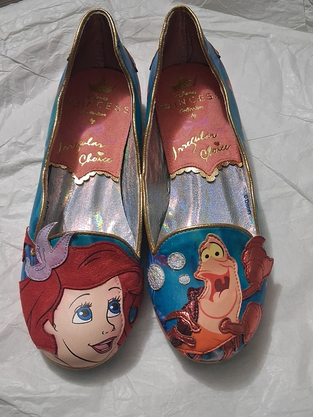 Irregular Choice Disney Princess Ariel & Sebastian Women's Slip-On Flats, 5.5